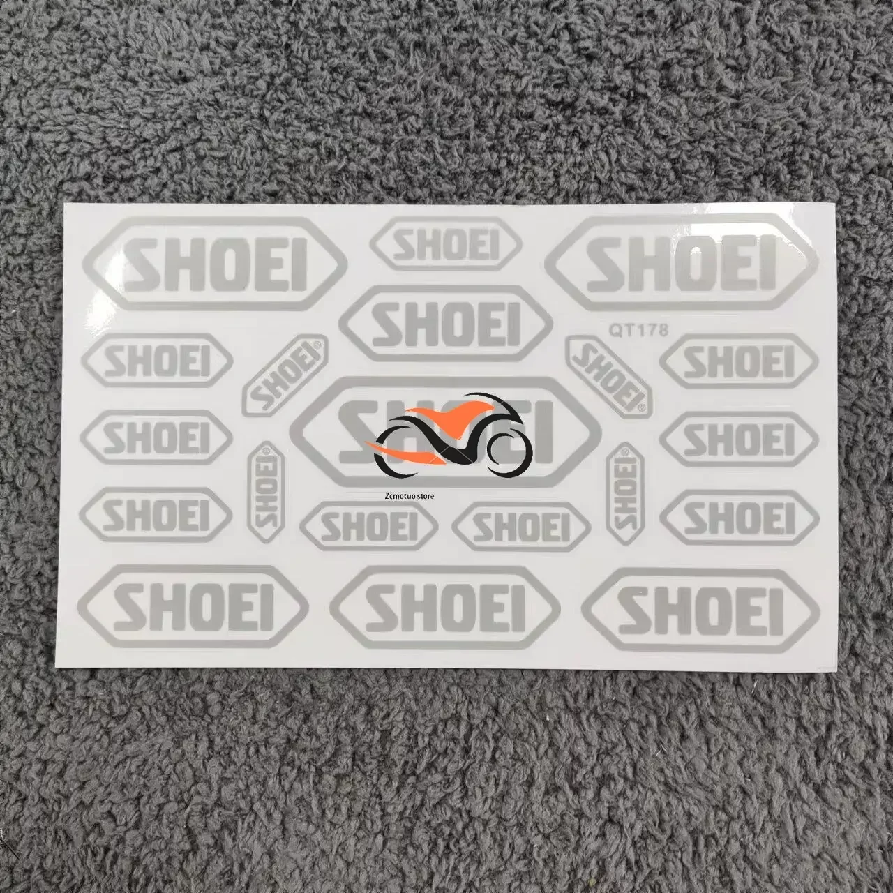 Motorcycle Electric vehicle racing helmet sticker FOR SHOEI waterproof decorative film universal logo sticker