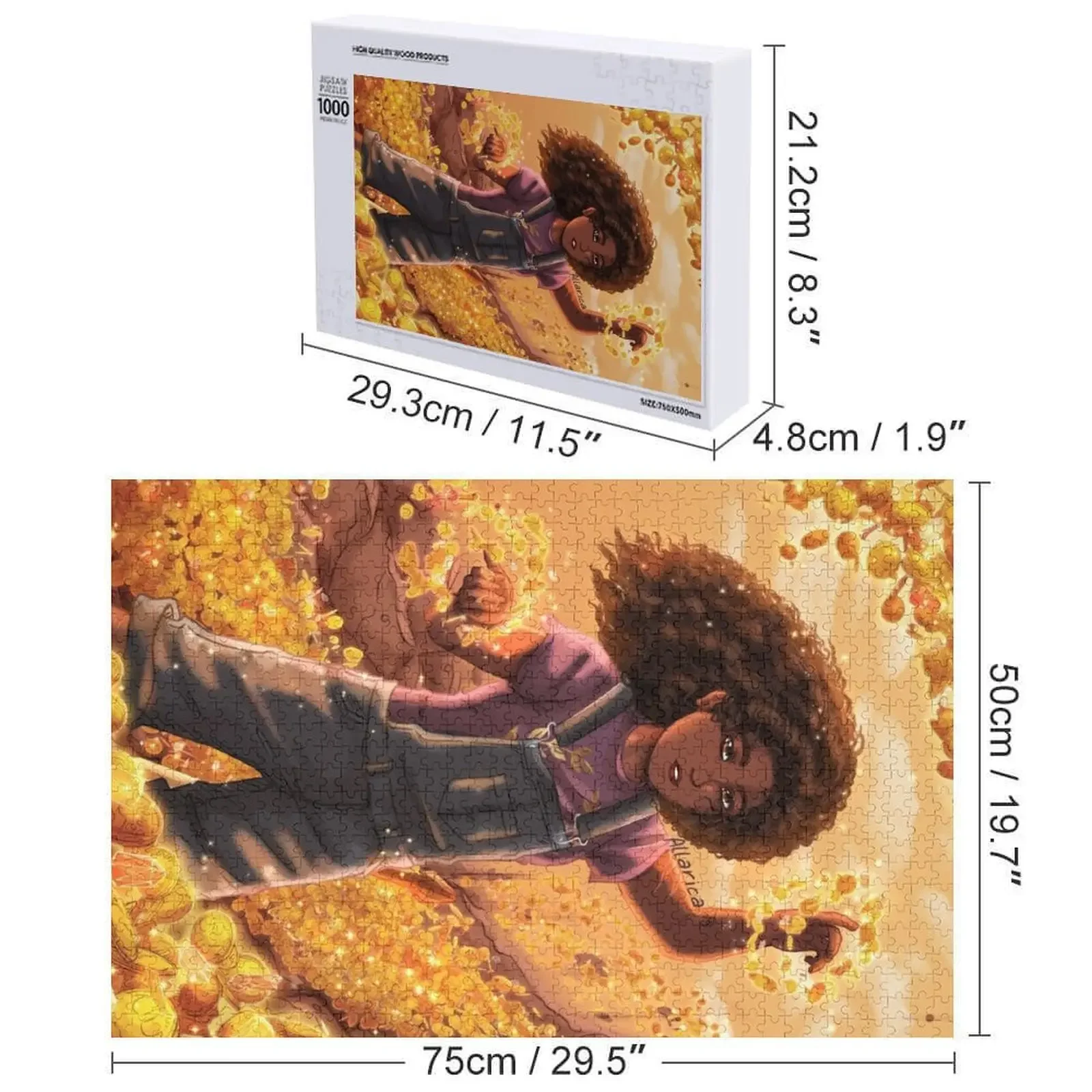 헤이즐 레브스케 골드 직소 퍼즐 맞춤 선물 맞춤형 이름 나무 성인 맞춤형 사진 퍼즐