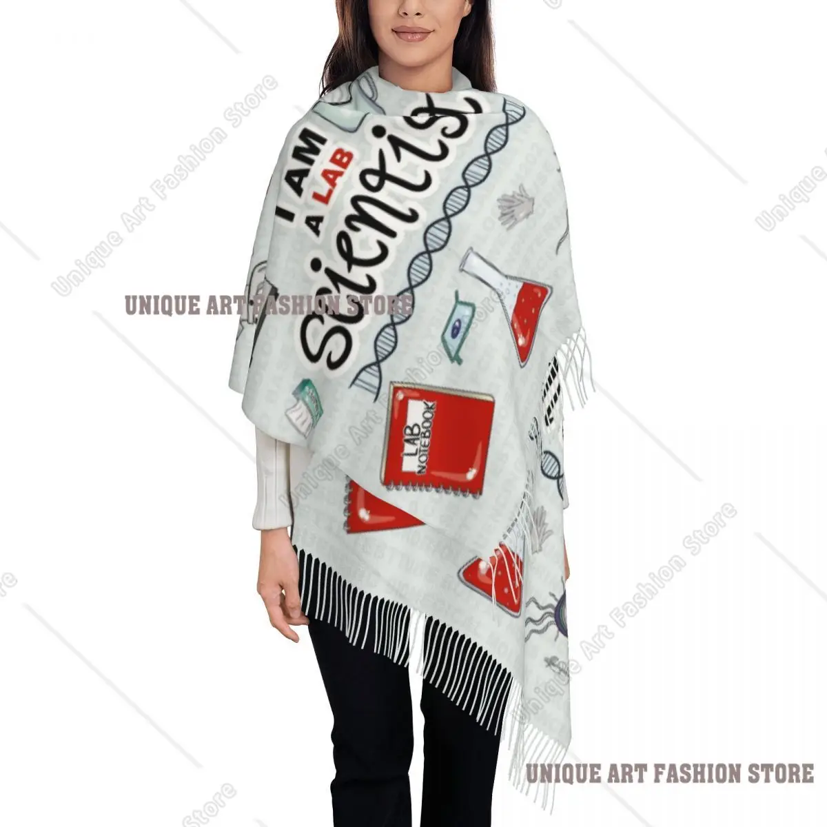 Custom Printed I Am A Scientist Scarf Women Men Winter Warm Scarves Science Physics Chemistry Biology Shawl Wrap