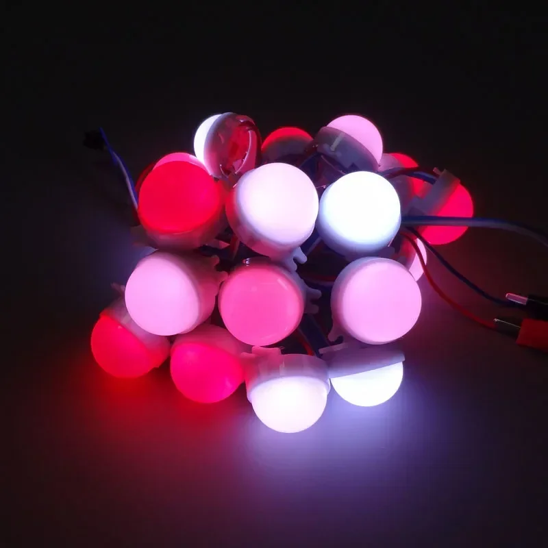 20pcs /Lot DC12V WS2811 Diffused LED Pixel Module Full Color 3 LEDs 5050 RGB led lamp string D30 modules waterproof IP68