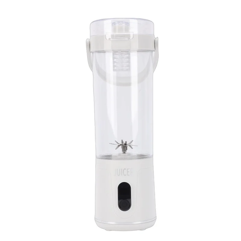 ポータブルブレンダー-300ml-50w-lcd-充電式トラベルミニジューサーカップフルーツミキサー-ジム、ホームオフィス、スポーツ、アウトドア用-ホワイト