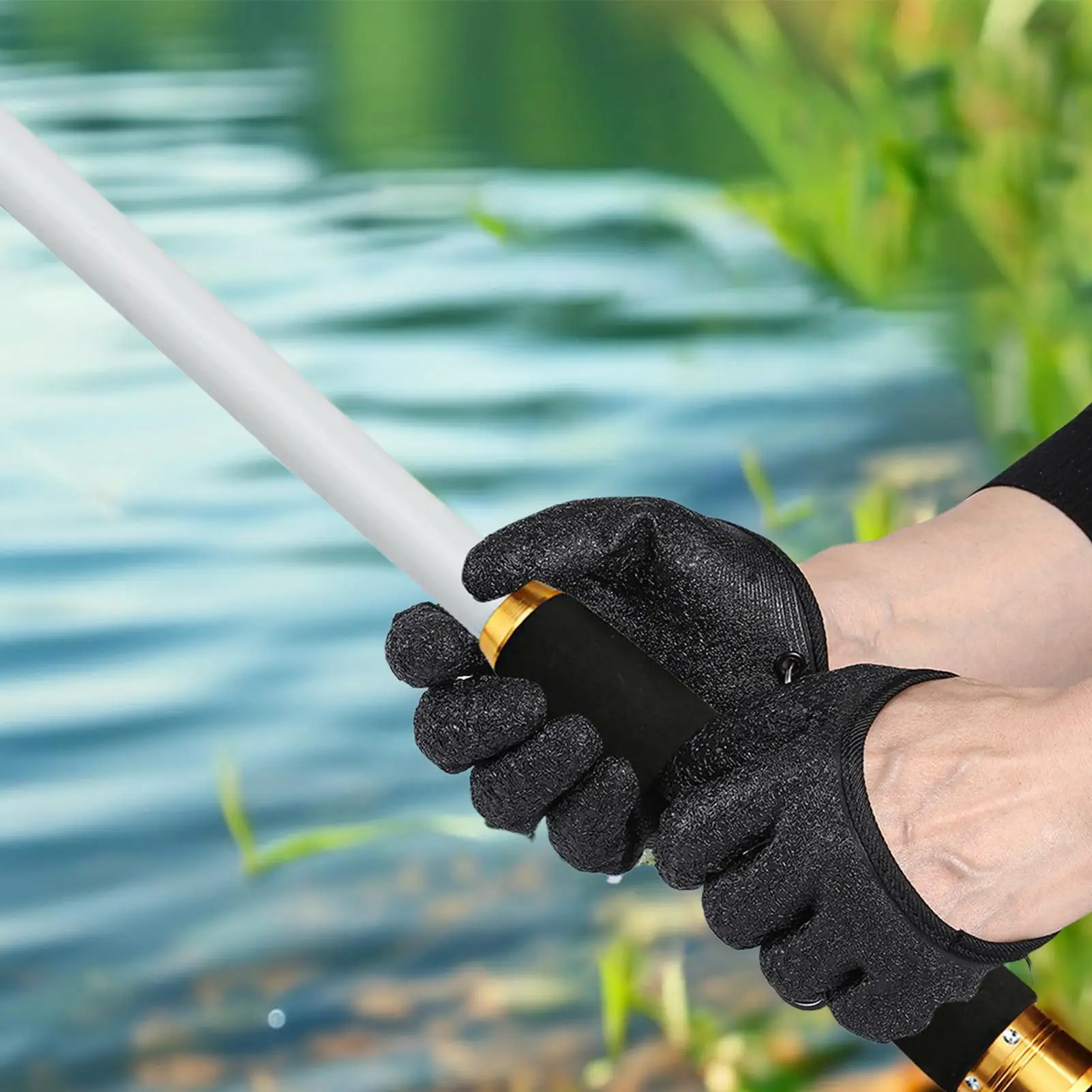 

Hand fishing protective gloves Fishing Glove for Handling with Magnet Release Puncture-Proof Catfish Catching Fisherman Gear