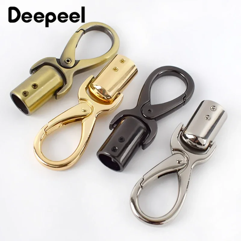 2/4/10Pcs Deepeel 11mm Metal Cap Clasp Bags Handbag Handle Strap Cords Buckle Hooks Connector Bag Hanger Hardware Accessories