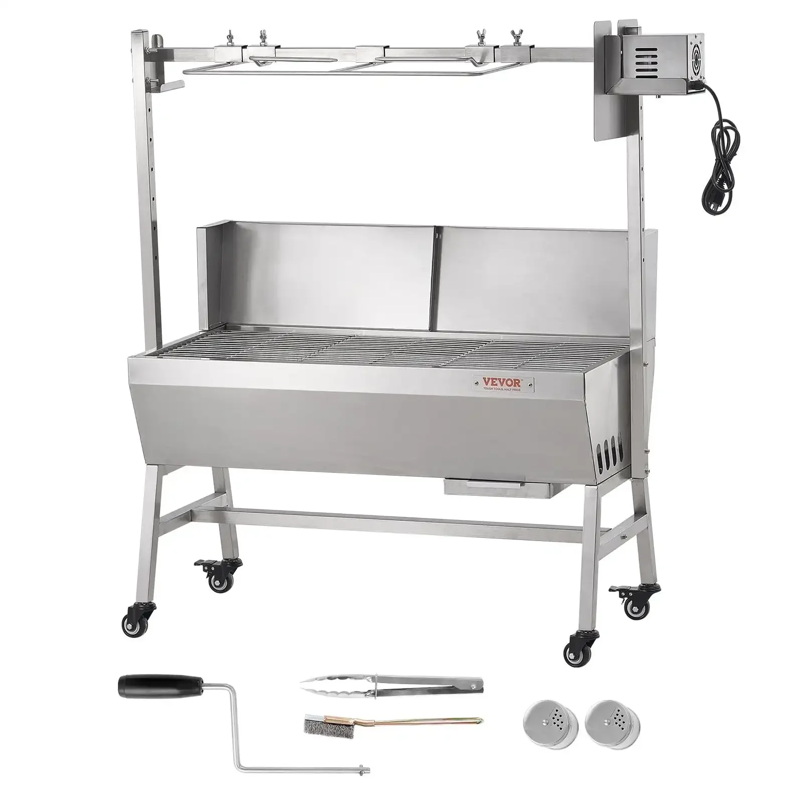 

Roaster Spit Rotisserie BBQ Grill Pig Lamb Chicken Roaster 42W 135LBS