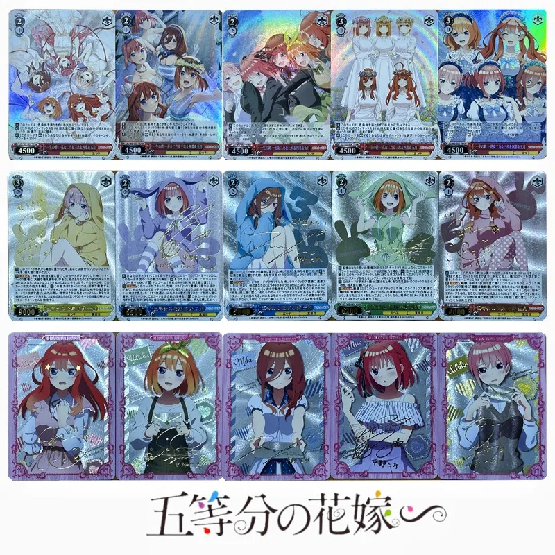 

4 модели коллекционных карточек «Пять близнецов» с Накано Ичика, Накано Нино, Накано Мику, аниме-карточки DIY с эффектом флаш-карты