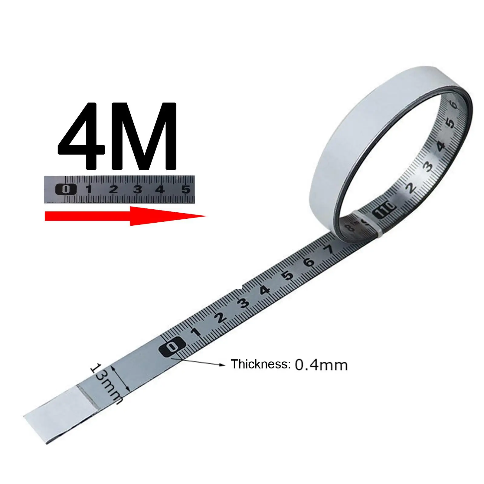 Steel Retractable Measurement Tape Self Adhesive Mini Ruler for Woodworking Measuring Tool Router Table