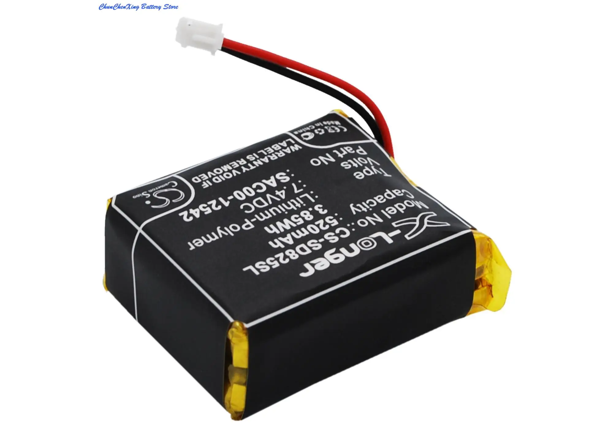 Bateria de coleira de cachorro Cameron Sino 520mAh SAC00-12542 para SportDog D-1875, SAC00-13794, SD-1825, SD-3225, ST-101SA, ST-101SH