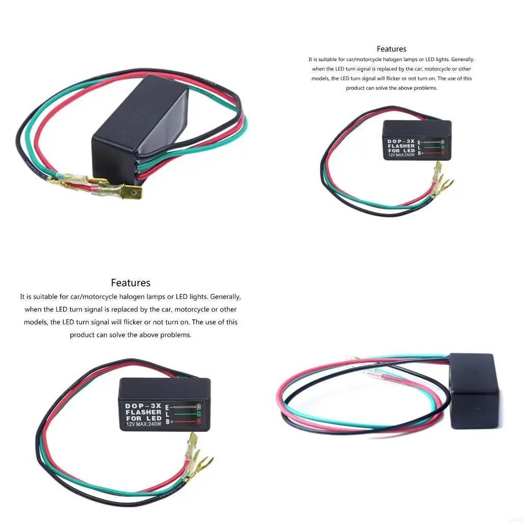 LED Electronic Flasher-Relay Light for Motorcycle Car Turn Lamp