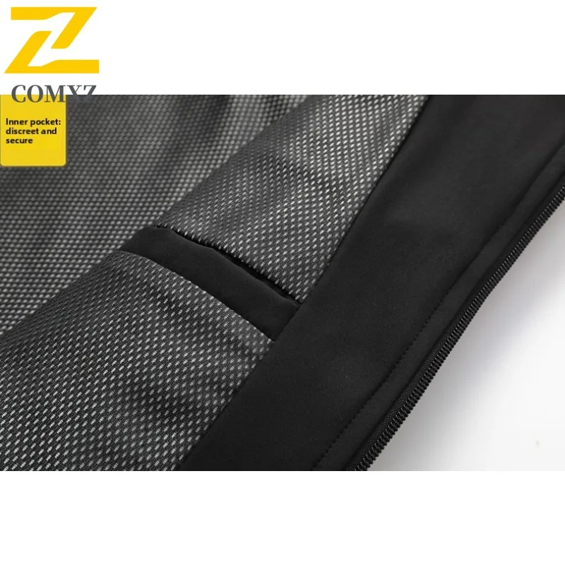 COMXZ Chaqueta مقاوم للماء بلون مقنعين التخييم في الهواء الطلق الجري خندق معطف ملابس العمل مقاومة مريحة ملابس خارجية للرجال #6