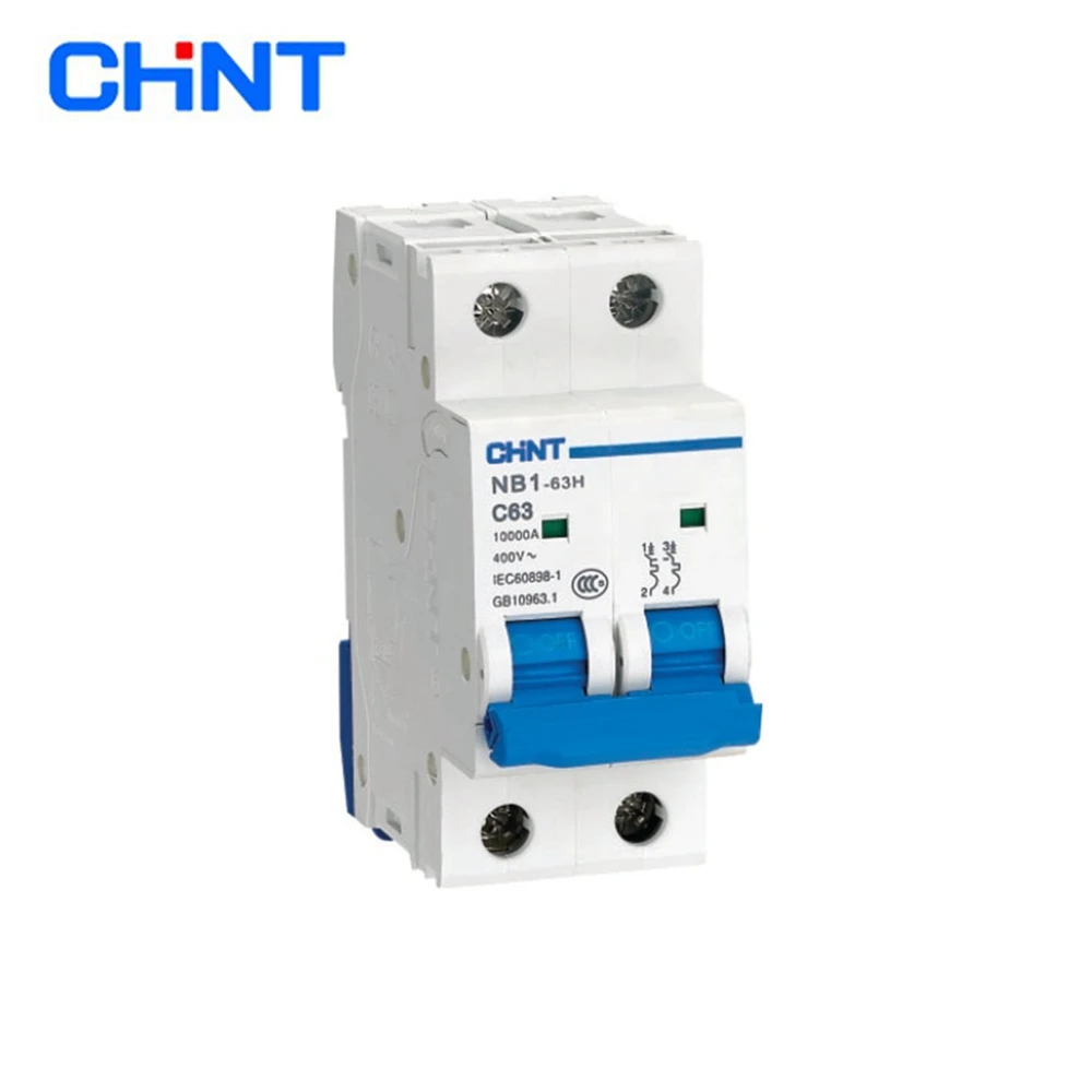 CHINT Mini Circuit Breaker NB1-63H 2P 10KA 1A - 63A House MCB With Indication