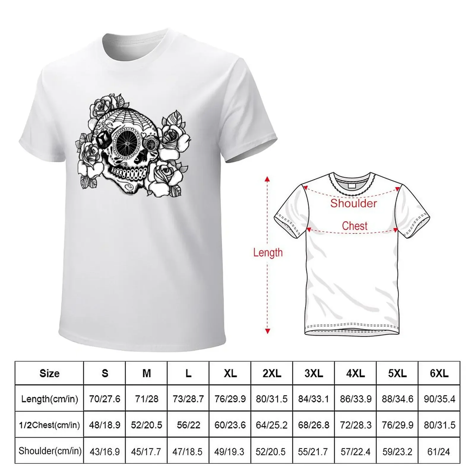 ciclismo calavera T-shirt oversizeds tops Aesthetic clothing aesthetic clothes tshirts for men