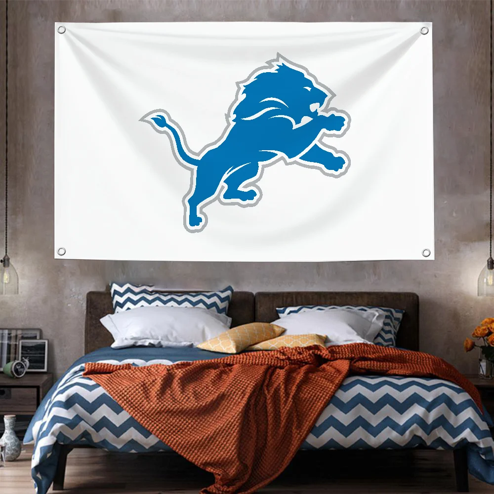 Can Am 3X5 FT Detroit Lions Beer Flag to Hang Country Flags for Bedrooms Camping Stand Outdoor Decorations Tapestry Blm You Car