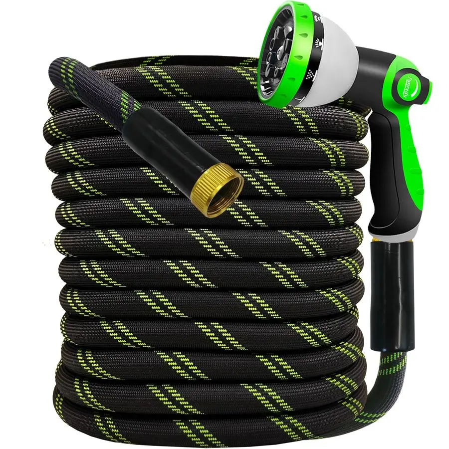 

Hose 25 FT, NONEXPANDABLE HeavyDuty Flexible amp Lightweight Water Hose with 10Function Nozzle, NoKink Design, LeakProof Super F