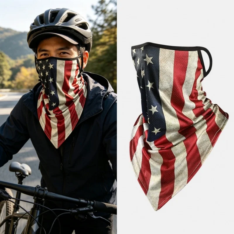 Cooling An-ti UV Face Mask Neck Gaiter Bandana Outdoor Breathable Quick-Drying Sun Protection Headscarf Cycling Printed Scarf