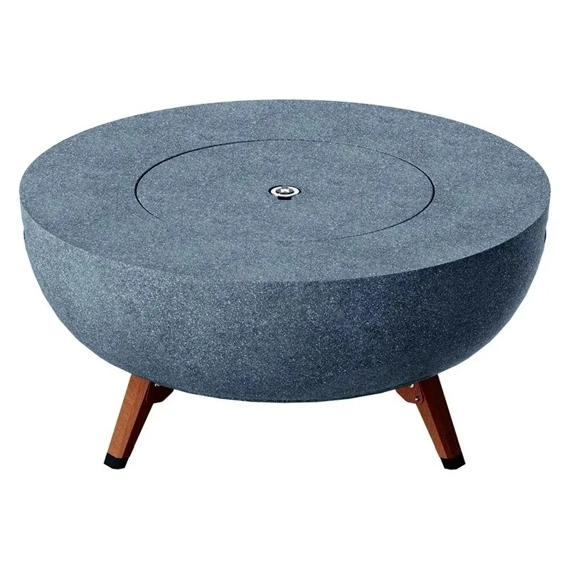 

31.8 Inches 81cm Outdoor Furniture With Fire Pit Outdoor Table With Folding Leg Fire Pit Table Top BBQ Grill Fire Bowl for Pool