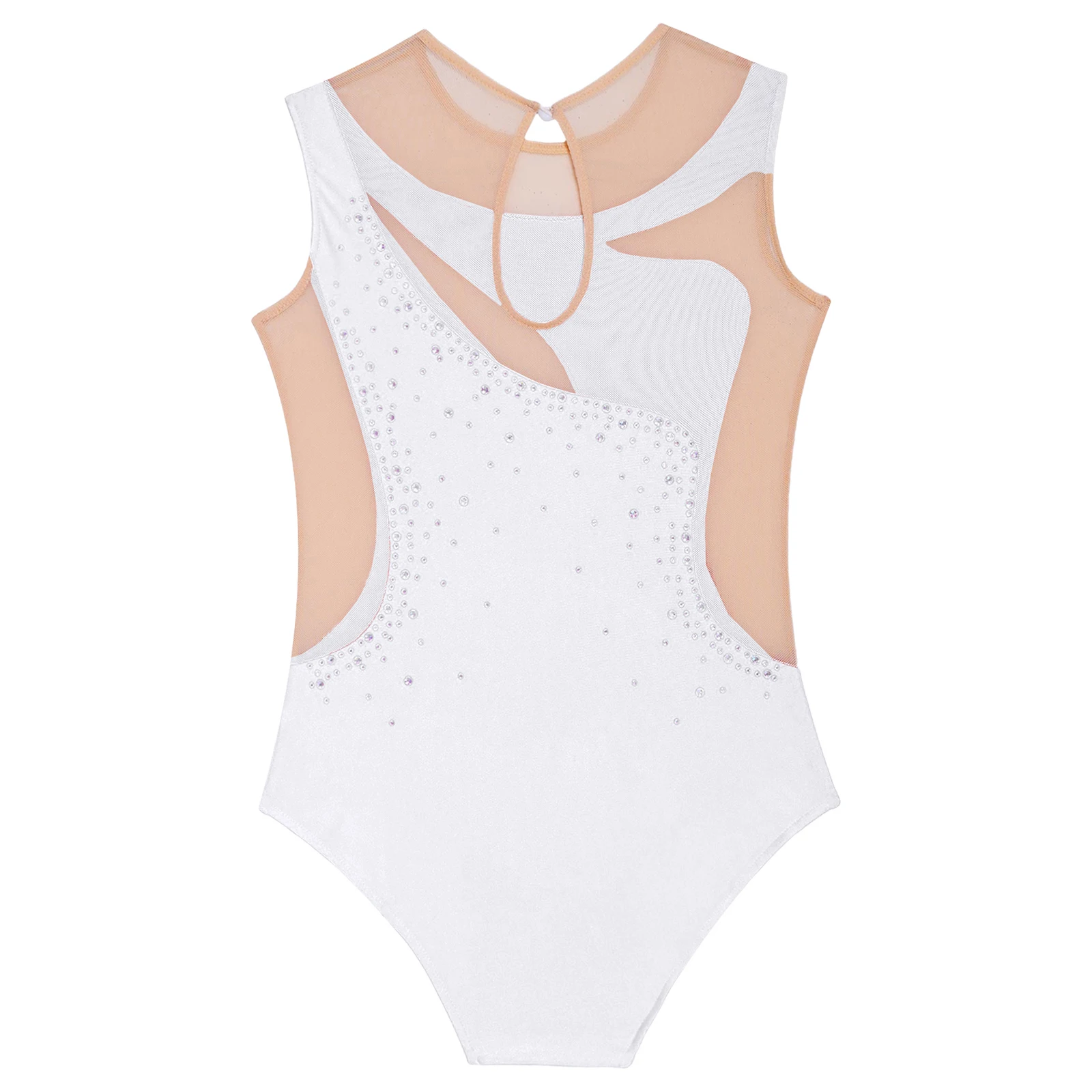 أطفال بنات الجمباز الإيقاعي الفني الشكل التزلج الباليه جيرسي زي حجر الراين بقماش شفاف ثياب الباليه ارتداءها