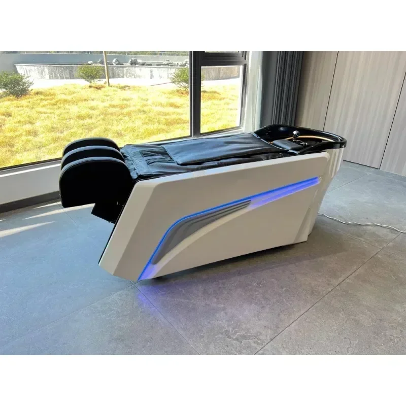 Y Water Circulation Shampoo Chair Automatic Barber Shop Fumigation Electric Massage Shampoo Bed Shampoo Chair
