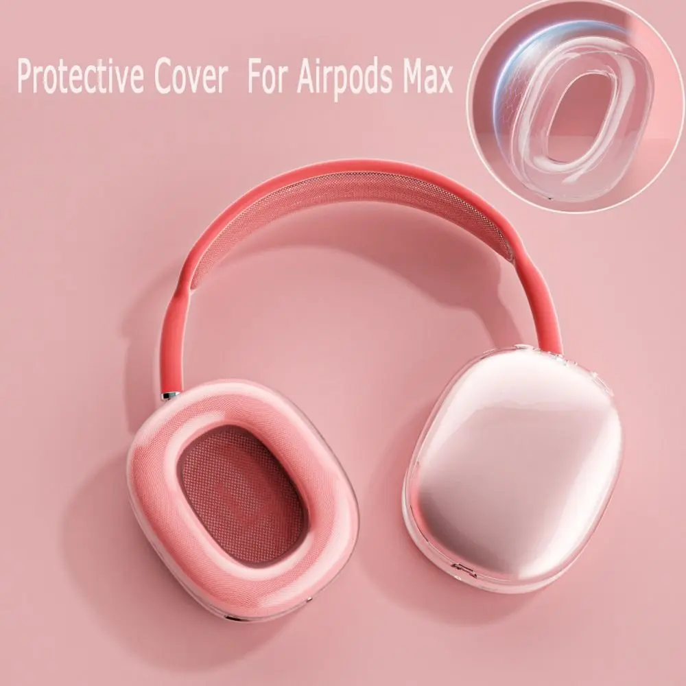 Replacement Soft TPU Ear Pads Cushion Cover For AirPods Max Headphone Headsets Earmuff EarPads Protective Case Full Coverage