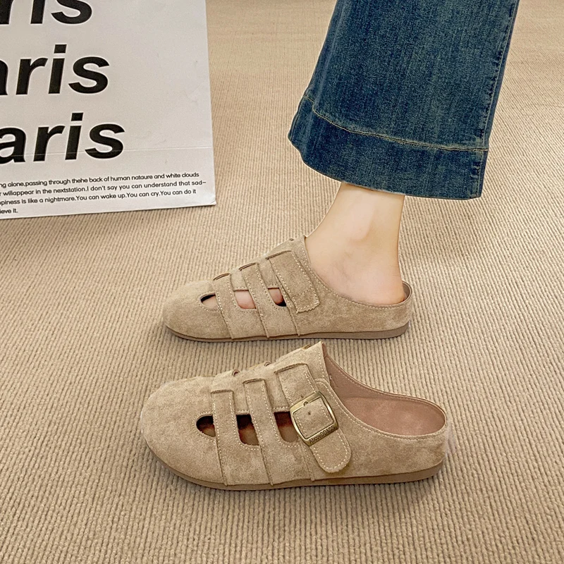 صنادل نسائية مصمم حذاء كاجوال الصيف جوفاء المنسوجة عظم السمك الأحذية الرومانية 2025 أحذية Birken الجديدة الصنادل الأكثر مبيعا