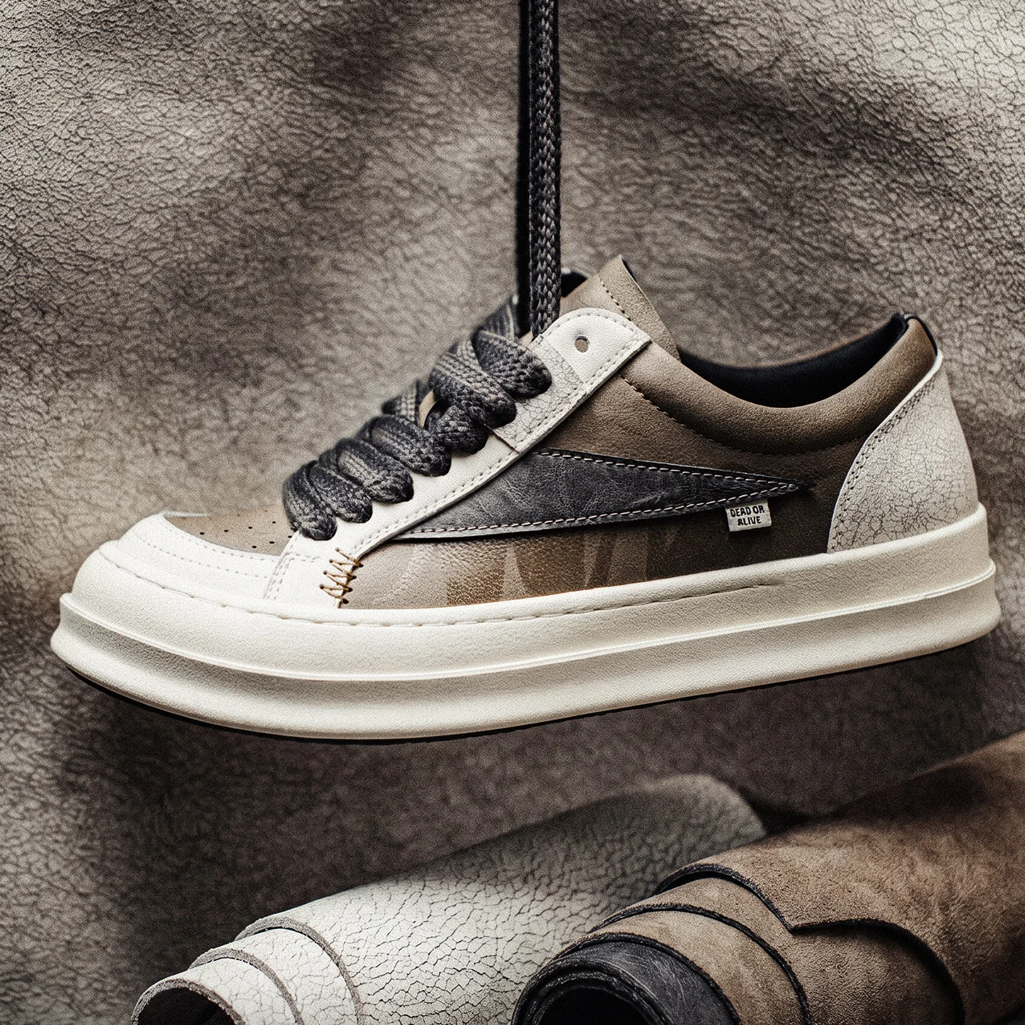 MADEN RO Series Low-Top Chunky Sole Sneakers Streetwear VIBE Cleanfit Thick Sole Height Increase Versatile Retro Casual Shoes