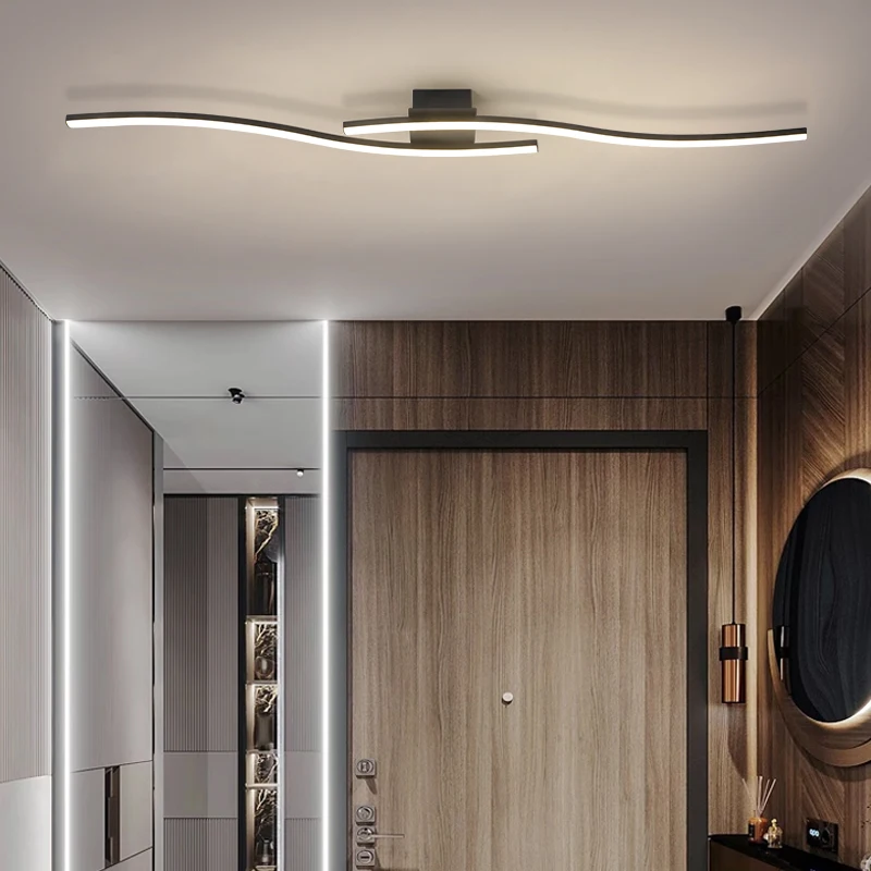 

Pendant Ceiling Lamp Modern Minimalist Black Ceiling Light Bedroom LED Design for Home Décor Living Room Office Interior