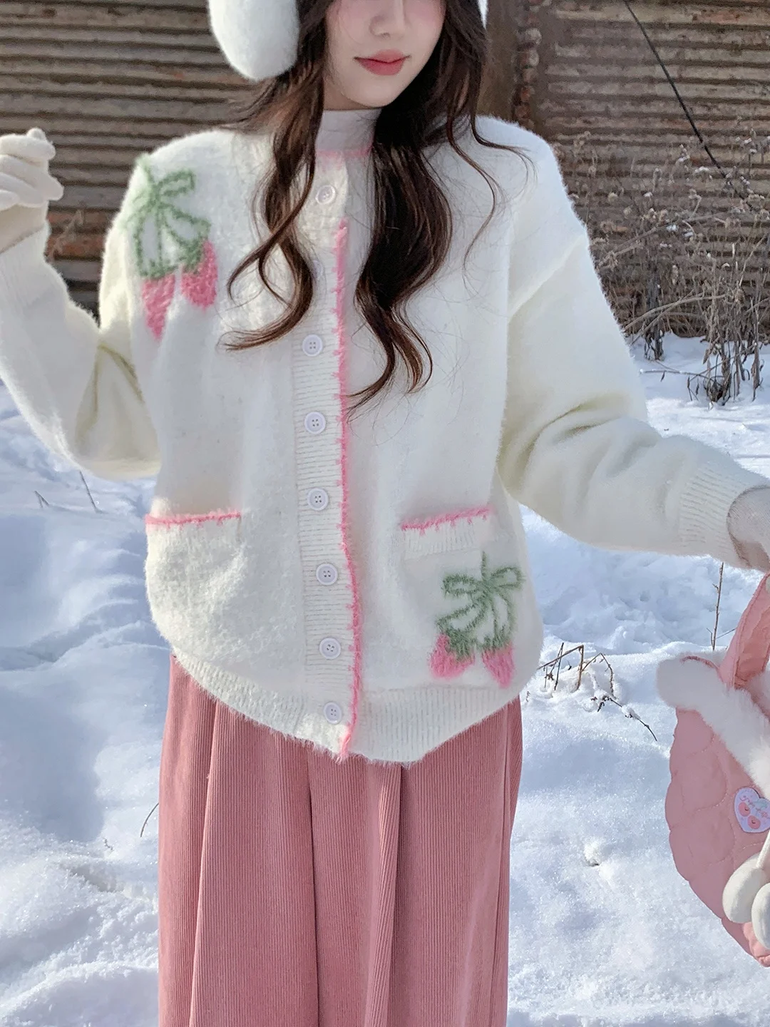 

Cozydays Luxury Feel Soft Knitted Sweater Women's round Ne Warm Fce Long Sve Patchwork Embroidery Thiened Winter Top