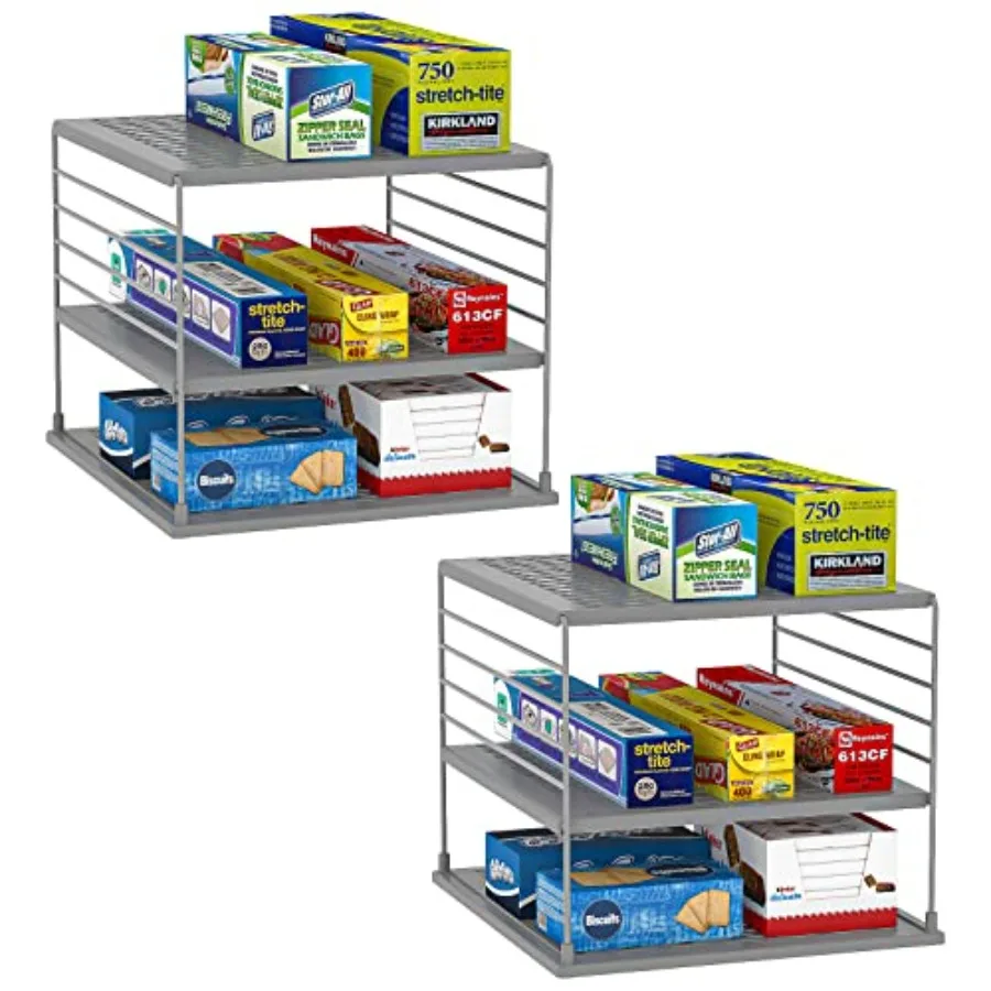 

Набор из 2 органайзеров для шкафа — Держатель с разделителями для фольги и пищевой пленки — Улучшенные органайзеры и системы хранения для кухни