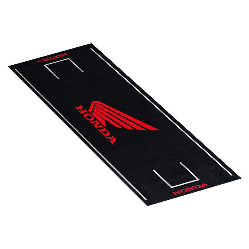 Op maat gemaakte Honda motorfiets parkeermat antislip garagekleed cool racing moto display tapijt antislip huisdecoratie vloermat
