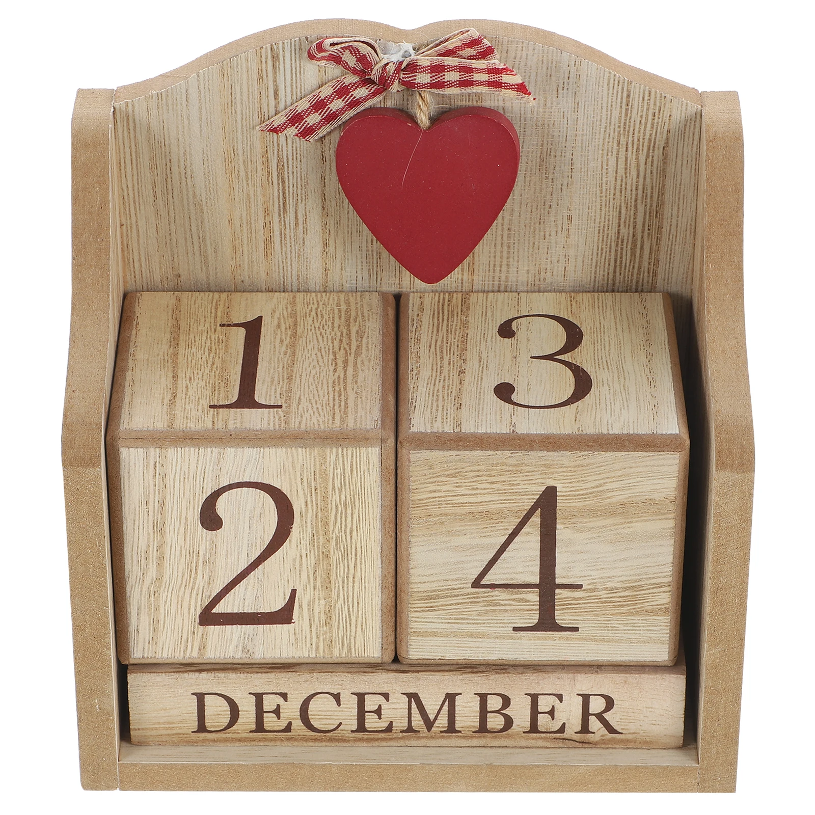 

Vintage Perpetual Calendar Ornaments Office Desk Wooden Small Decorative