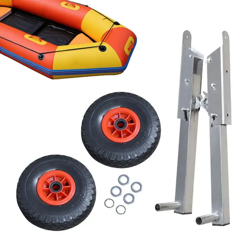 

Launching Wheels For Boat Adjustable Canoe Boat Trolley Trailer Wheel Folding Outboard Engine Wheels Launching Wheels Detachable