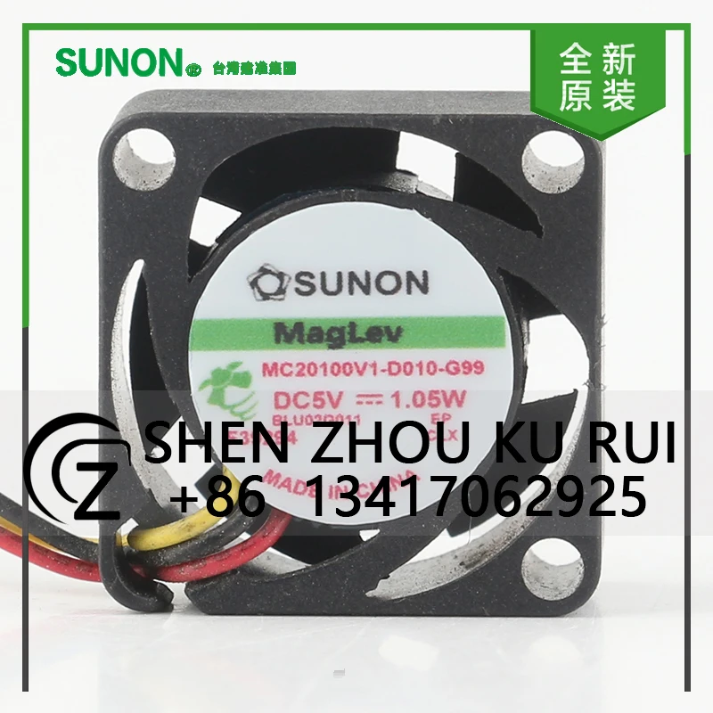 

New Sunon 12V 24V 48V DC 5V 1.05W AC EC 2010 20X20X10MM 2CM micro inverter ventilator Three wire MC20100V1-D010-G99 cooling fan