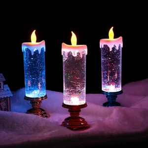 Weihnachten nahm Kerzenlicht ohne Batterie, umweltfreundliche Basis, farbenfrohe Licht, Kerzenfamilien -Tisch, neu, 5 Farben 10 Hauptverkaufs Weihnachtsfest -Castizal - №9