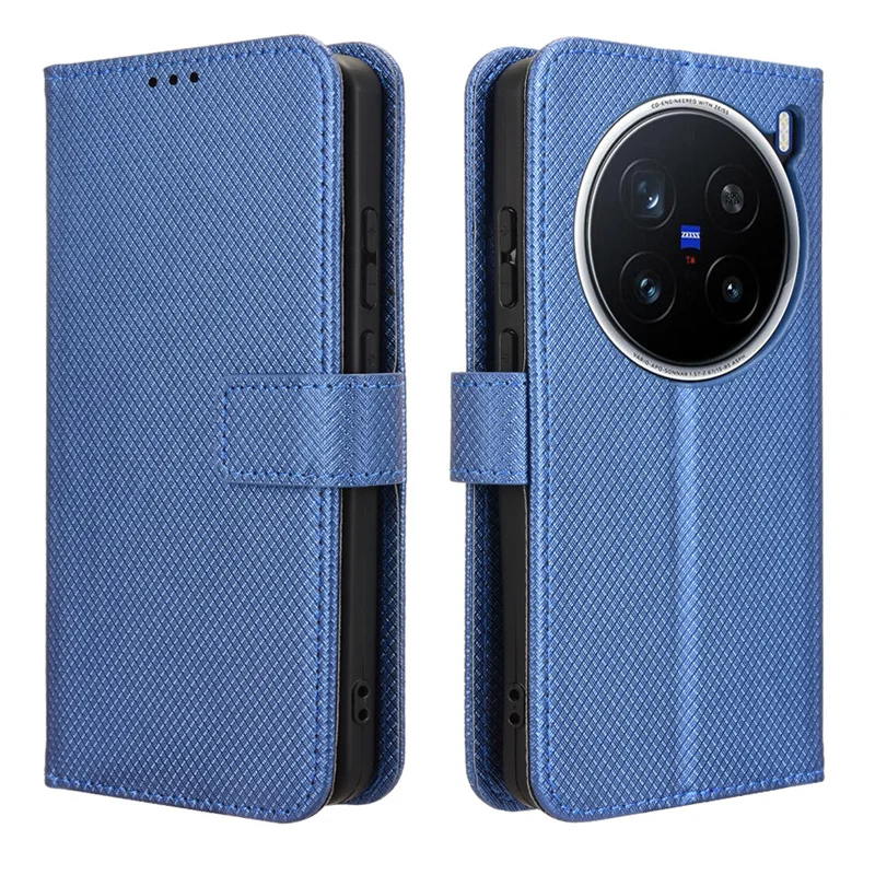 Fit in Vivo X200 Pro 5G Diamond Pattern Luxury wallet Leather Strap For Vivo X200 Pro V2405A Magnetic Case