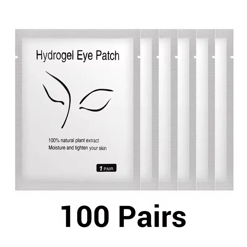 100 Paar Augenpads für Wimpernverlängerung, unter den Wimpern, künstliche Wimpern, Aufkleber, Wimpernverlängerungszubehör, Pads zum Aufbau von Augenlidern
