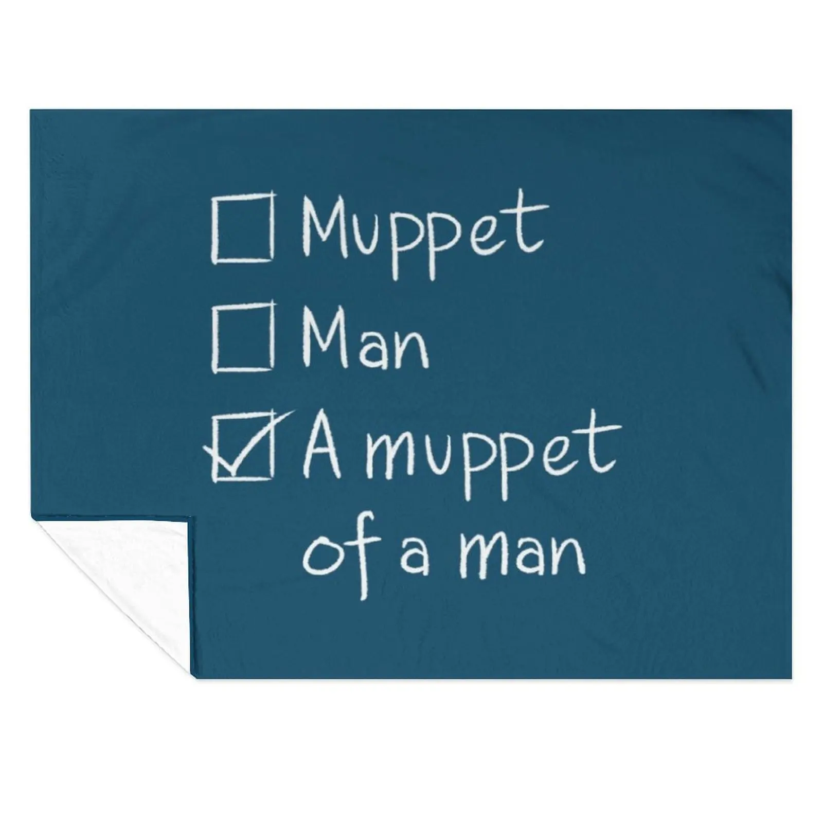 

Muppet or Man DARK Throw Blanket Loose Soft Beds Decorative Beds Blankets