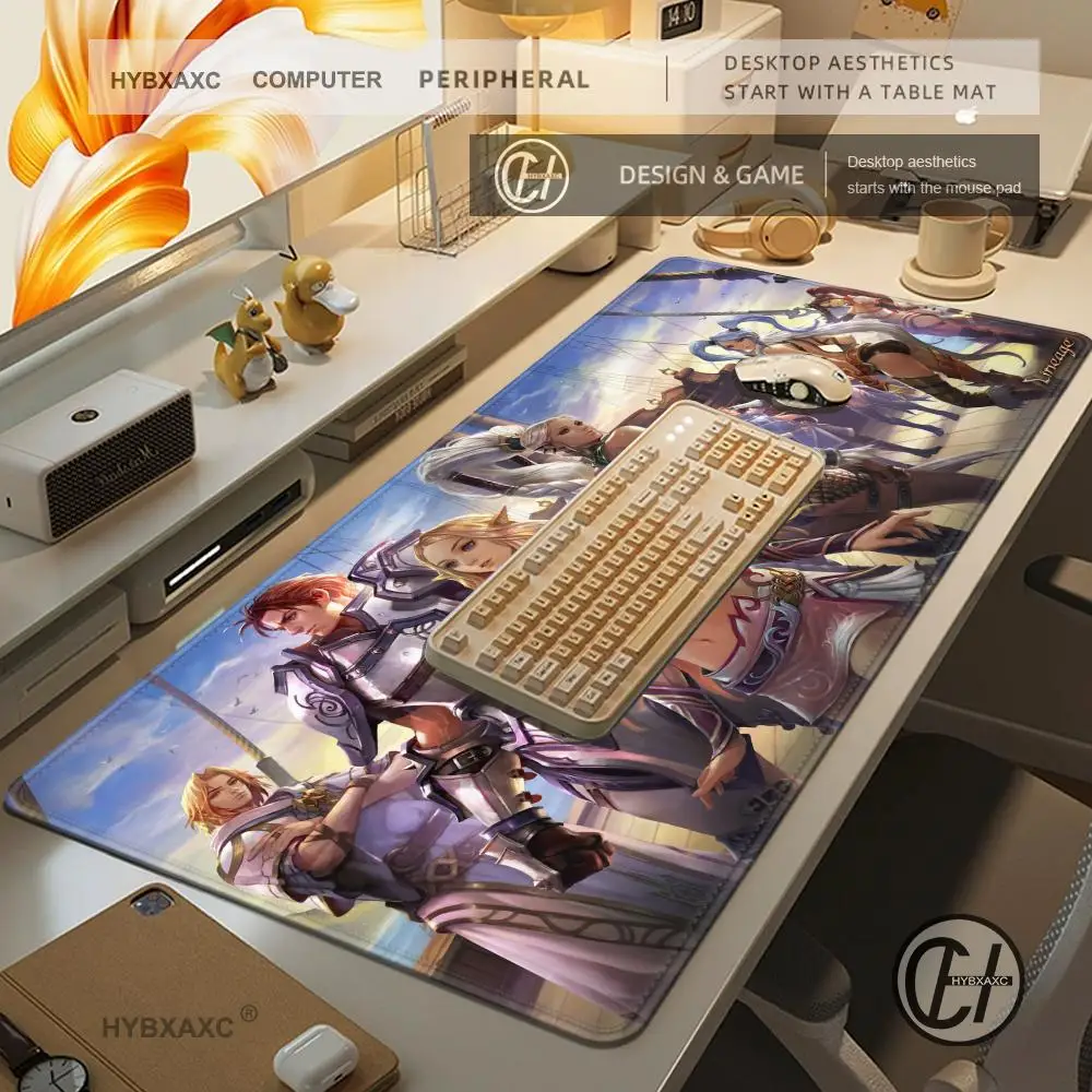 Lineage 2 Large Mouse Pad Gaming Mouse Pad PC Gamer Computer Mouse Mat Big Mousepad Silicone Carpet Keyboard Desk Mat Mause Pad