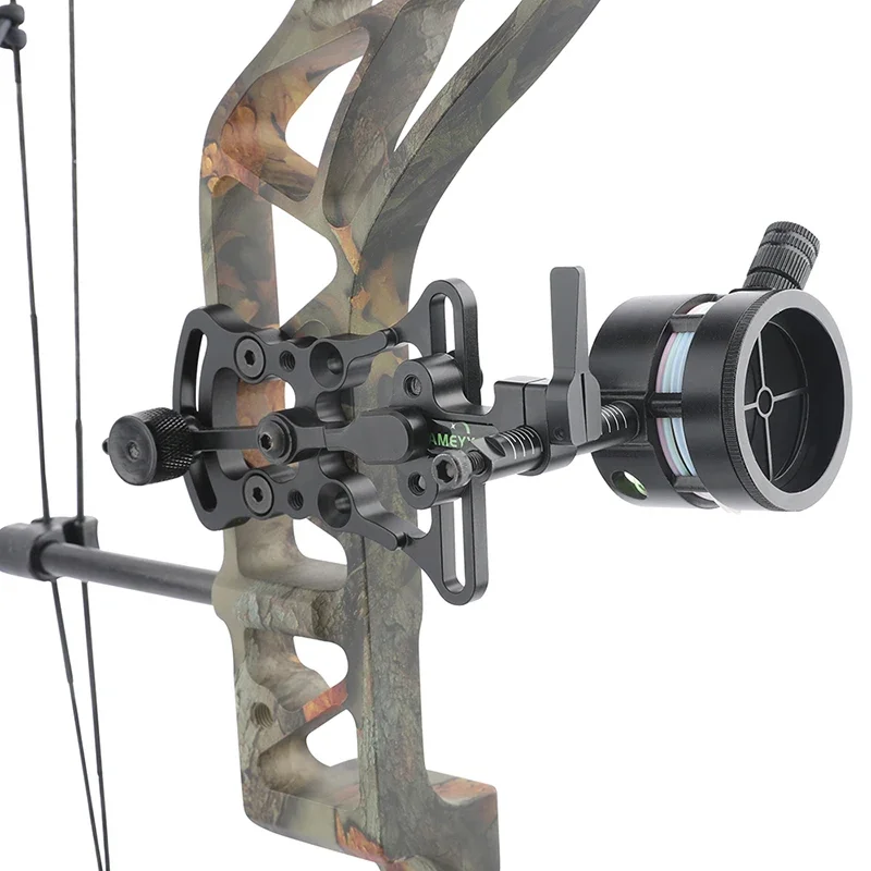 Aviação Alumínio Composto Bow Sight, Ponteiro ajustável para Composto Bow Hunting, Tiro ao ar livre, Acessórios alvo, 1Pc