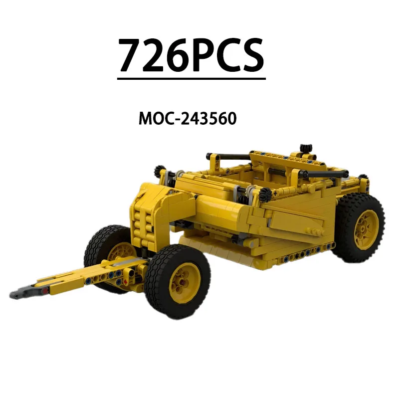 

MOC-243560 Building Block Scraper Transporter Model Display 726 Pieces Children Educational Birthday Christmas New Year Toy Gift