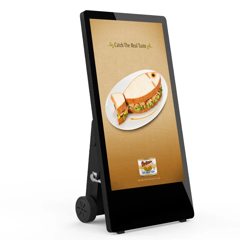New design outdoor vertical touch screen 43-inch mobile advertising digital signage