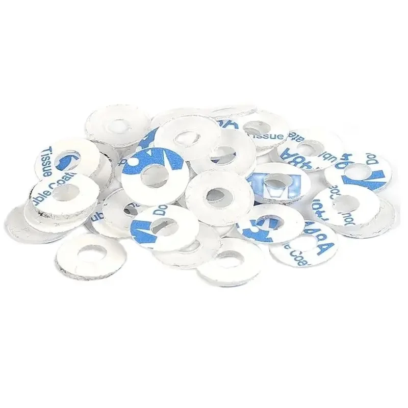 200pcs Plastic PVC Transparent Washer Single-sided Adhesive Round Flat Pad Clear Insulating Polyamide Gasket M2-M10