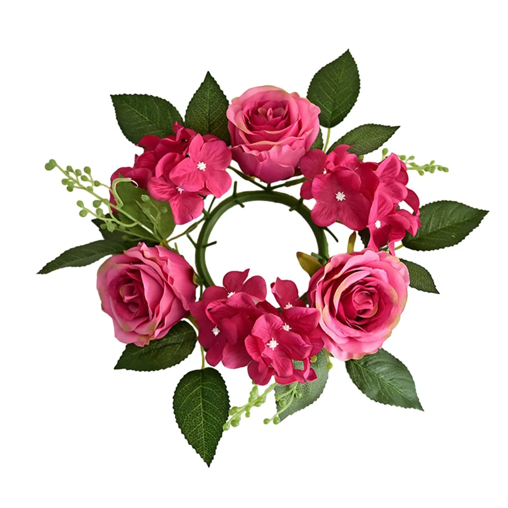 For Table Wedding Wreath Candlestick Wreath Artificial Rose Candlestick Wreath For Table Wedding Variety Of Colors