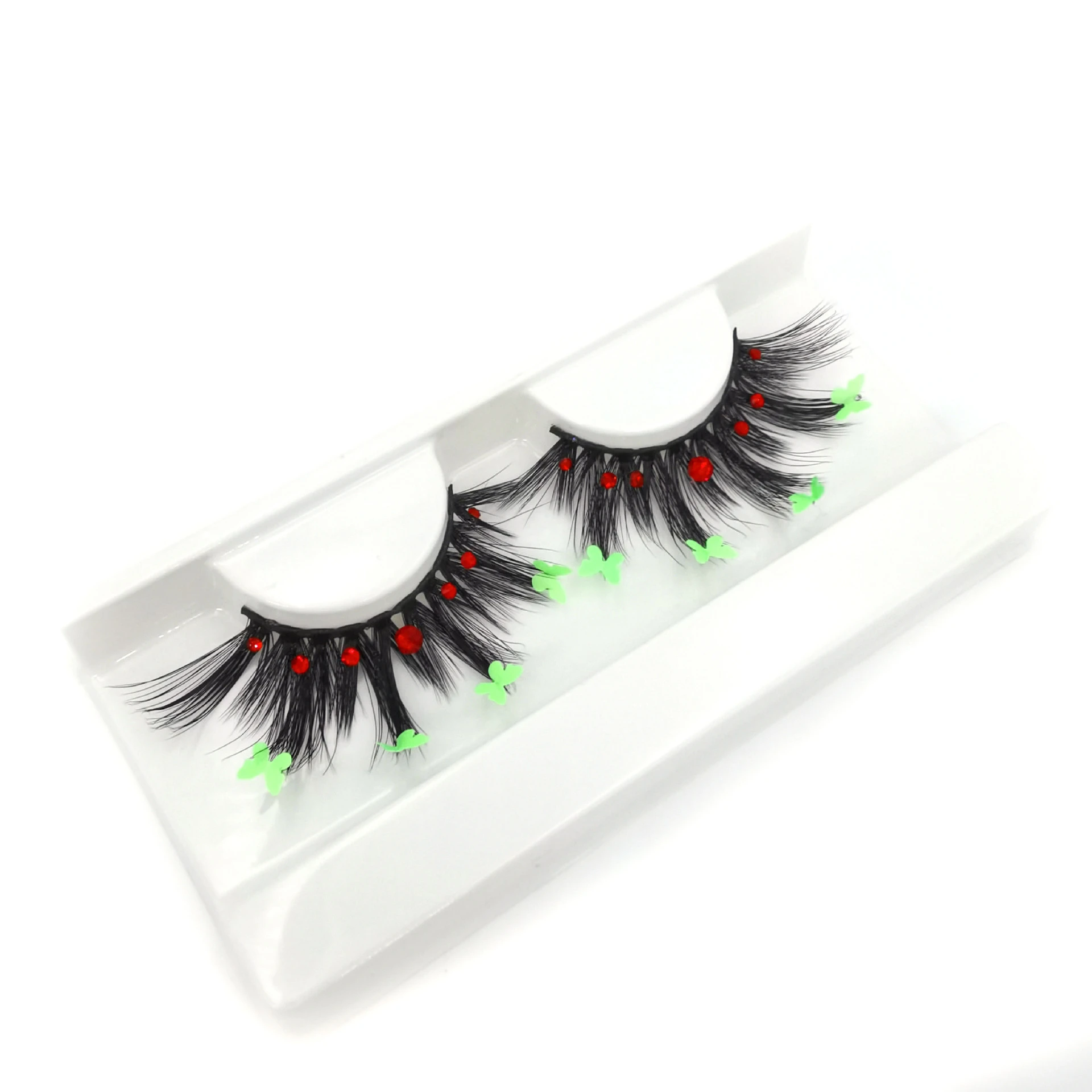 Simulation Flauschige Schmetterling Wimpern Glitter Wiederverwendbare 5D Nerz Wimpern Einteilige Comics Cosplay Falsche Wimpern Frauen