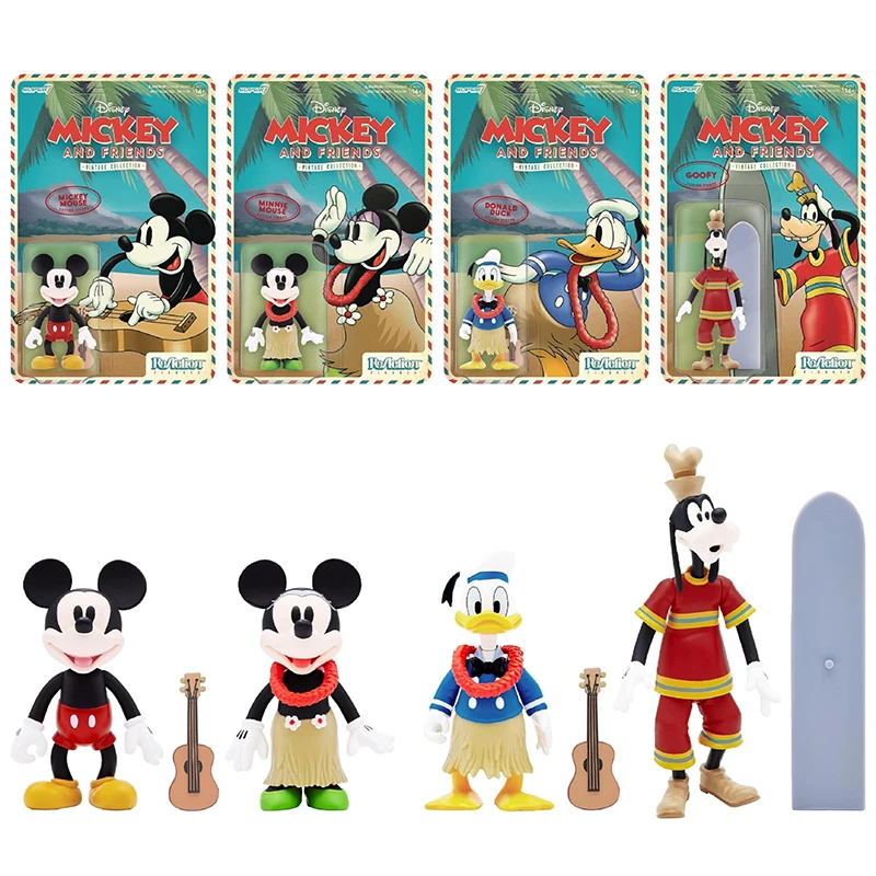 

Super7 Disney Mickey and Friends Vintage Collection Mickey Mouse Minnie Mouse Donald Duck Goofy Classic Collectibles Model Toys