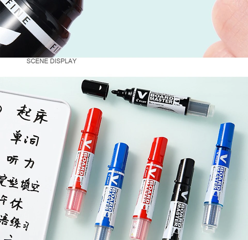 1 stücke Japan Pilot Whiteboard Marker V Direkte Flüssigkeit Große Kapazität Tinte Klassenzimmer WBMAVBM-M Ersatz Tinte Tasche Büro Liefert – Detail 8