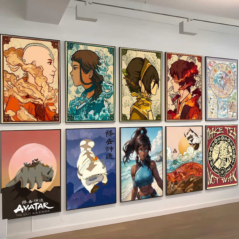 Cartoon A-Avatar The L-Legend of K-Korra DIY Sticky Poster Vintage Room Bar Cafe Decor Home Decor