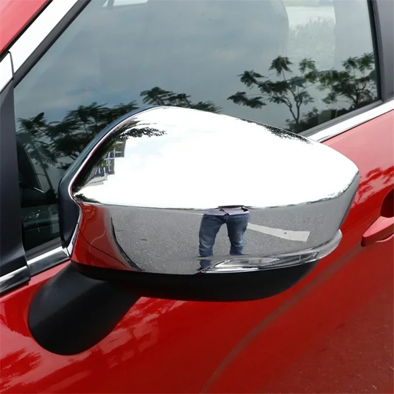 WELKINRY For Mitsubishi Eclipse Cross 2018-2025 Car Door Side Wing Fender Rearview Back Mirror Sun Fine Rain Shield Visor Trim