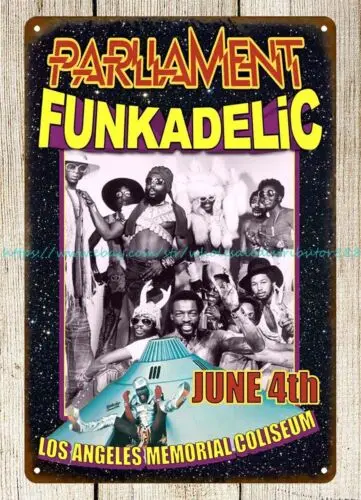 1977 PARLIAMENT FUNKADELIC CONCERT POSTER metal tin sign mancave metal signs