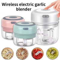 Electric Mini Garlic Mincer 100/250ML USB Vegetable Onion Chopper Portable Small Food Processor for Ginger Chili Vegetables