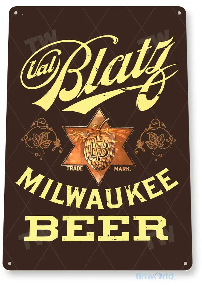 Tinworld TIN Sign C191 Blatz Beer Retro Bar Pub Beer Brewery Metal Sign Decor Cottage Cave sign