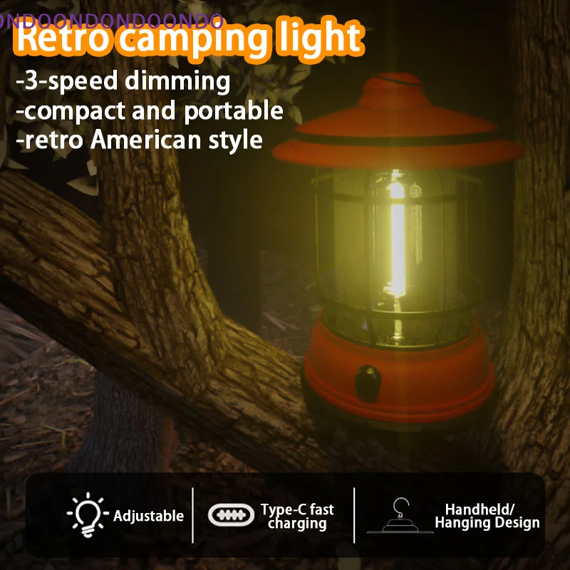 Camping Light Solar-Powered Long-Lasting Rechargeable Portable Lighting Lamp